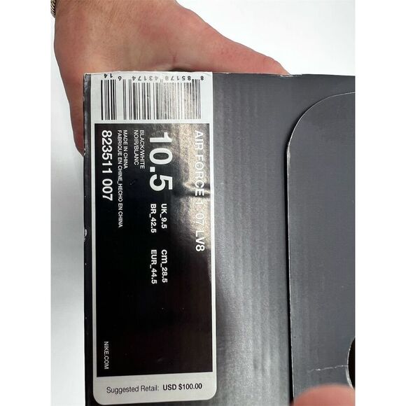 Nike Air Force 1 '07 LV8 NBA Men's Sneakers Black Size 10.5 - Picture 3 of 16